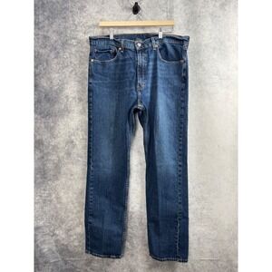 Levis 505 Jeans Men's Regular Zip Fly Blue Denim Levi's W38 L32
